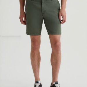 AG Adriano Goldschmied Olive Flat Front Shorts